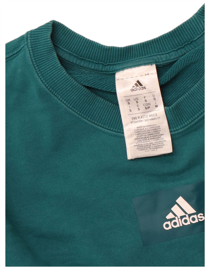 ADIDAS Mens Sweatshirt Jumper Small Green Cotton