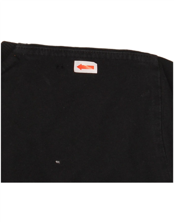 SUPERDRY Mens T-Shirt Top Medium Black Cotton