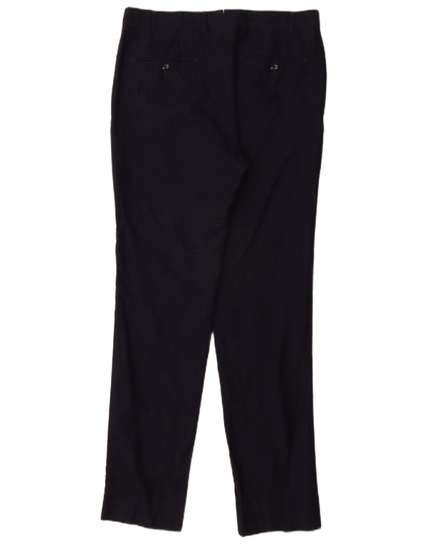 MASSIMO DUTTI Mens Straight Suit Trousers EU 40 Medium W31 L32 Navy Blue