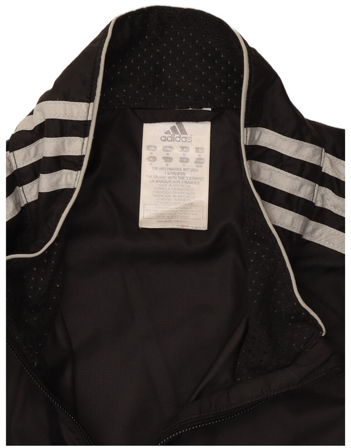 Adidas Mens Rain Jacket UK 38 Medium Black Polyester