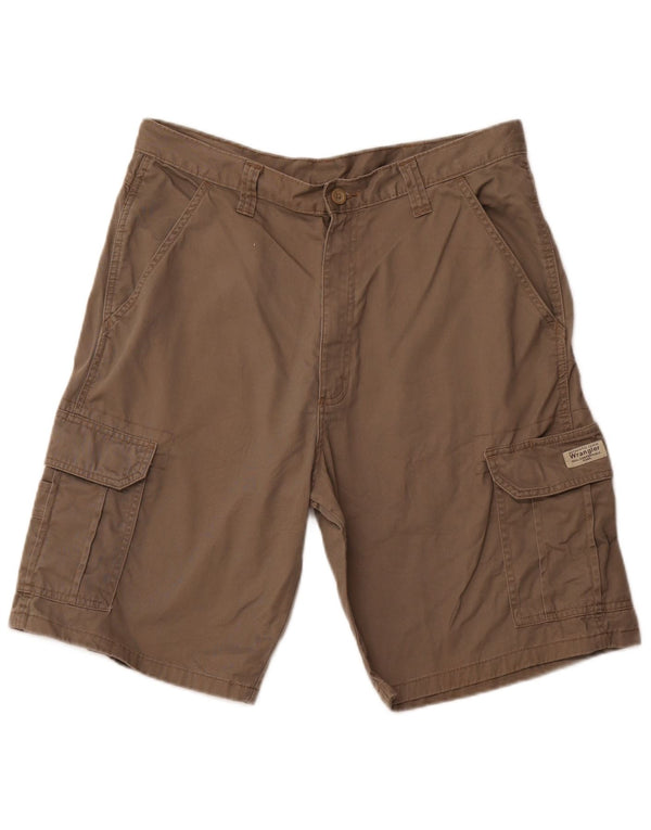 WRANGLER Mens Cargo Shorts W34 Large Brown Cotton