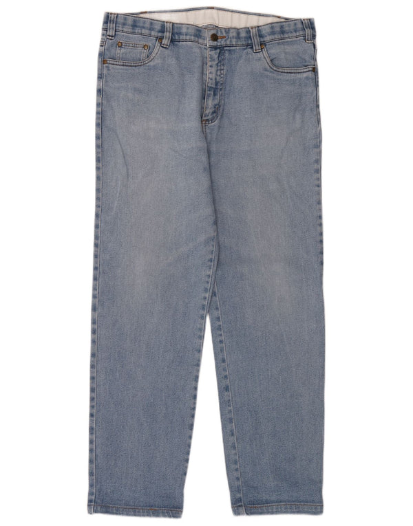 Vintage Mens Straight Jeans W36 L32 Blue Cotton