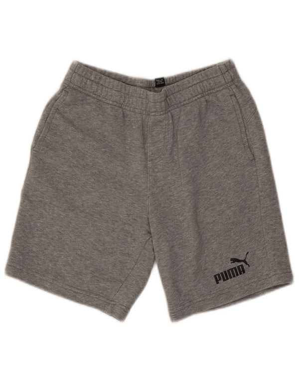Puma Boys Sport Shorts 11-12 Years Grey Flecked Cotton