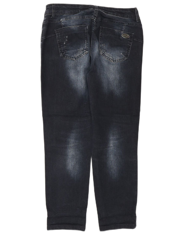 LUISA SPAGNOLI Womens Slim Cropped Jeans IT 40 Small W27 L25 Navy Blue