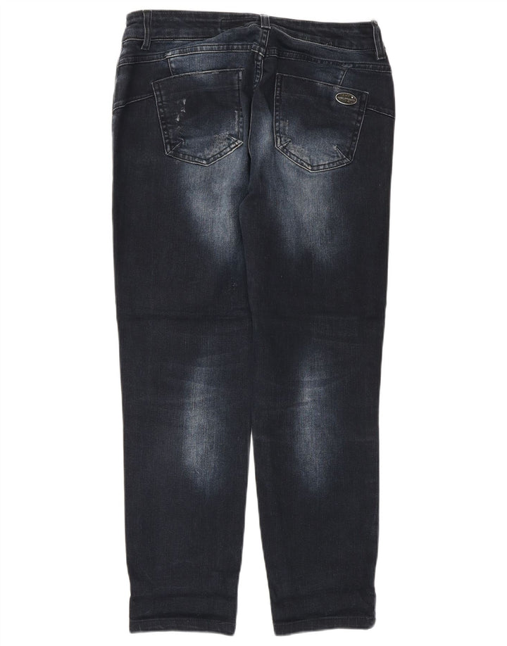 LUISA SPAGNOLI Womens Slim Cropped Jeans IT 40 Small W27 L25 Navy Blue