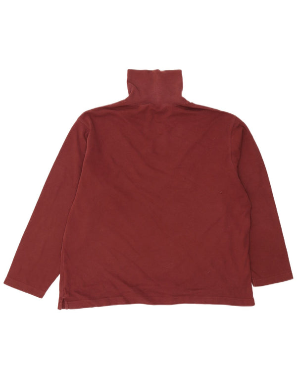 Marks & Spencer Womens Oversized Top Long Sleeve UK 16 Large Burgundy