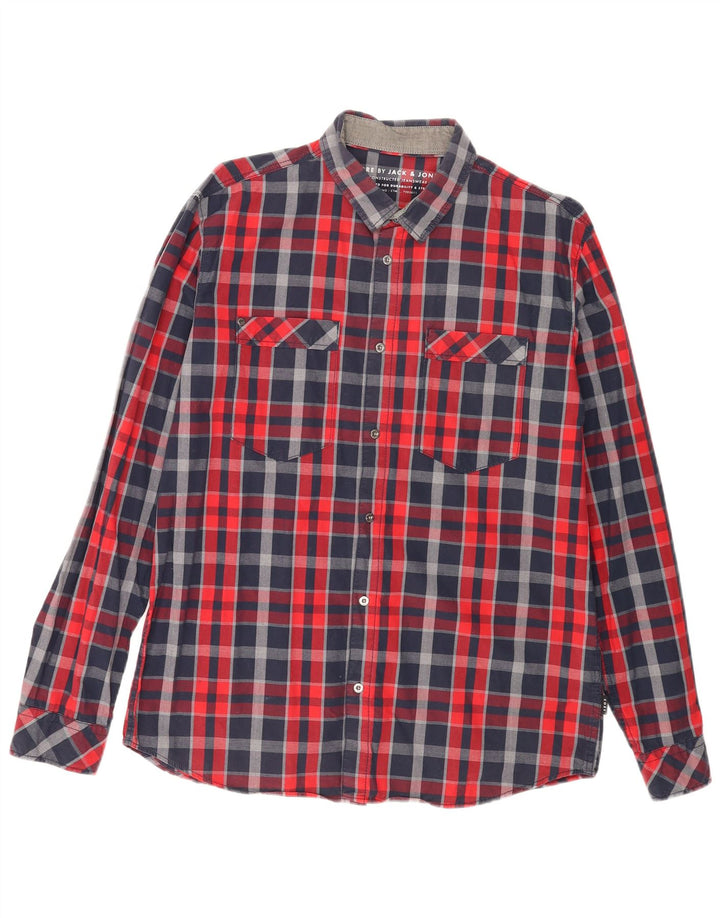 Jack & Jones Mens Shirt XL Multicoloured Check Cotton
