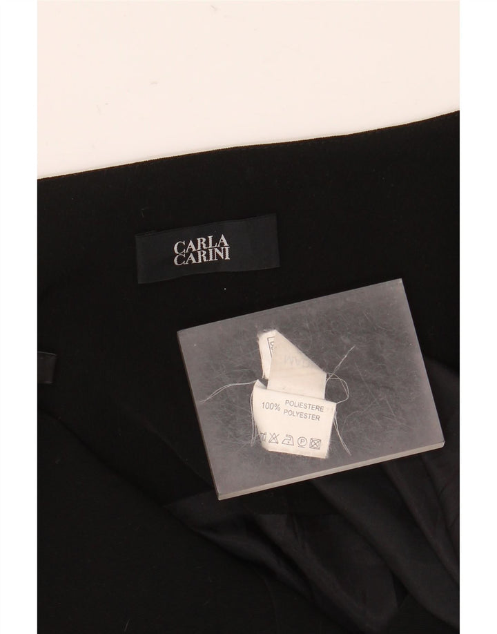 Carla Carini Womens A-Line Skirt UK 8 Small W28  Black Polyester