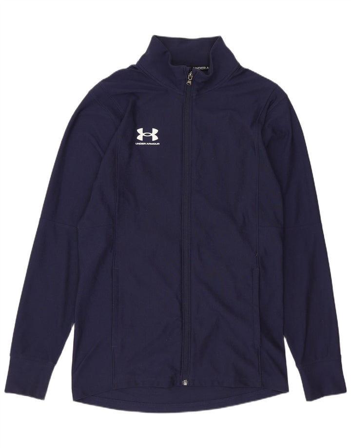 UNDER ARMOUR Mens Tracksuit Top Jacket Small Navy Blue Polyester