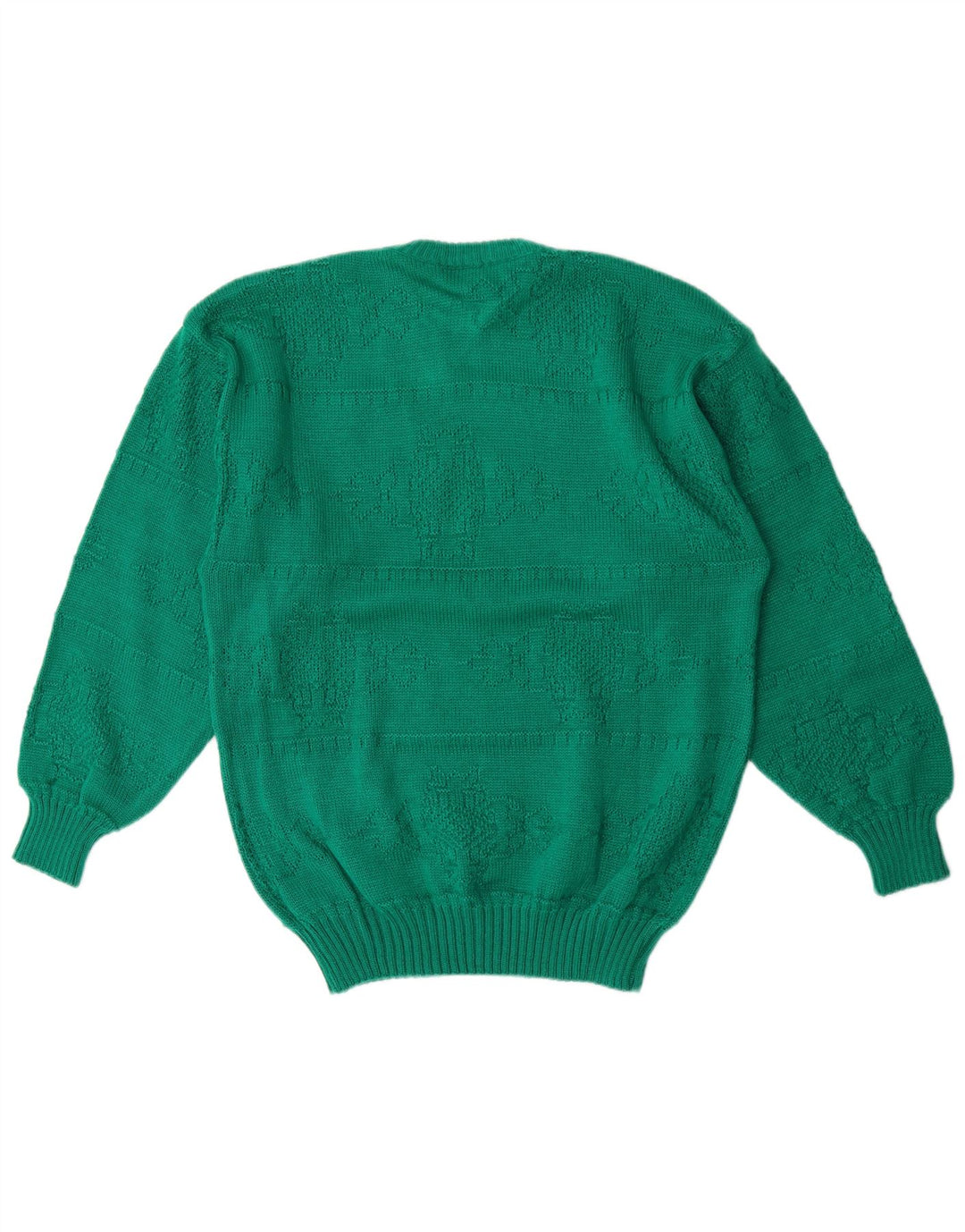 VINTAGE Mens Crew Neck Jumper Sweater Medium Green