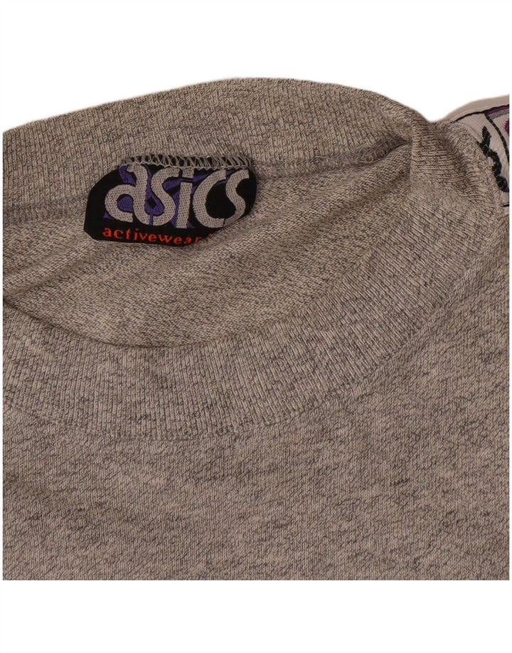 Asics Mens Graphic T-Shirt Top Medium Grey Flecked Acrylic