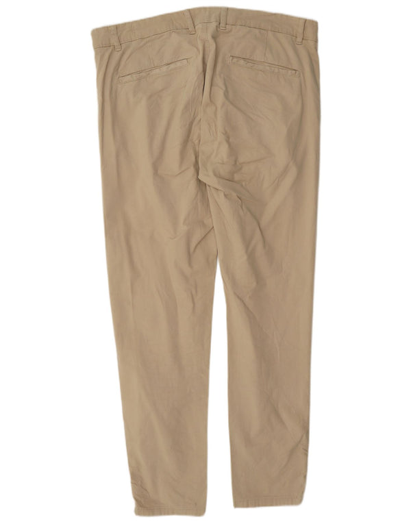 Zara Mens Slim Chino Trousers EU 48 XL W38 L30 Beige
