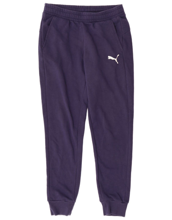 PUMA Womens Tracksuit Trousers Joggers UK 14 Medium  Navy Blue Cotton