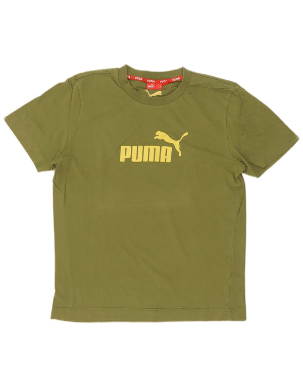 Puma Mens Graphic T-Shirt Top Medium Green