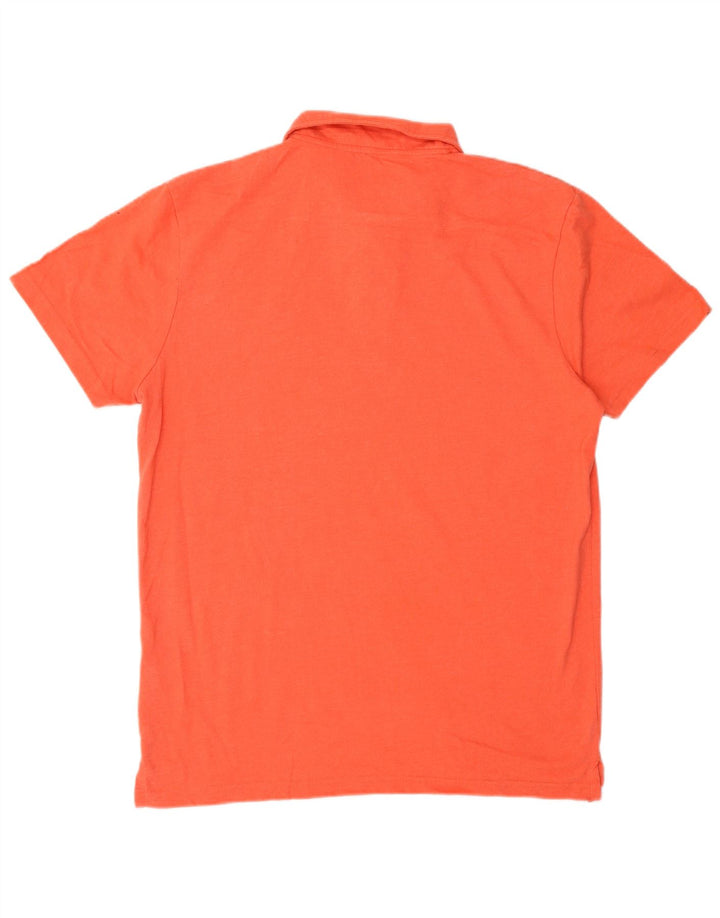 Weird Fish Mens Polo Shirt Medium Orange Cotton