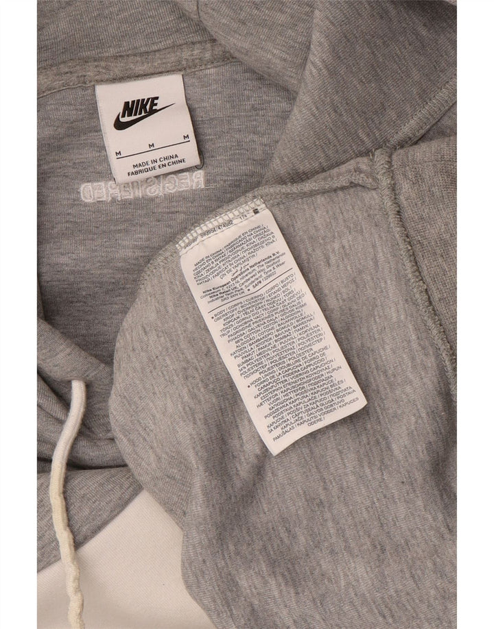 Nike Mens Graphic Hoodie Jumper Medium Grey Cotton