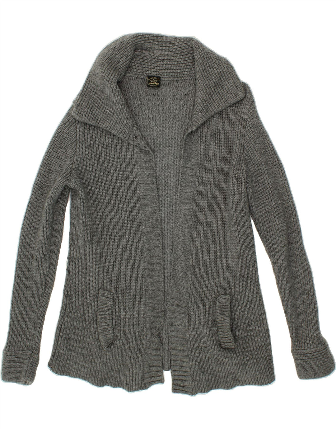 PAUL & SHARK Womens Open Cardigan Sweater UK 12 Medium Grey Vintage Paul & Shark and Second-Hand Paul & Shark from Messina Hembry 