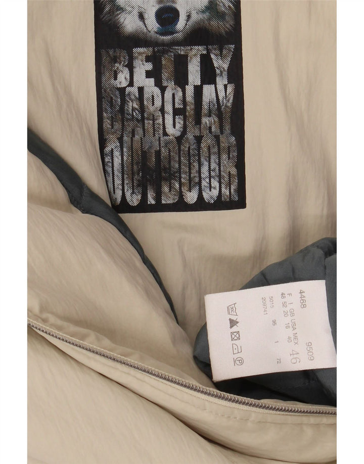 BETTY BARCLAY Womens Windbreaker Jacket UK 20 2XL Grey Polyester