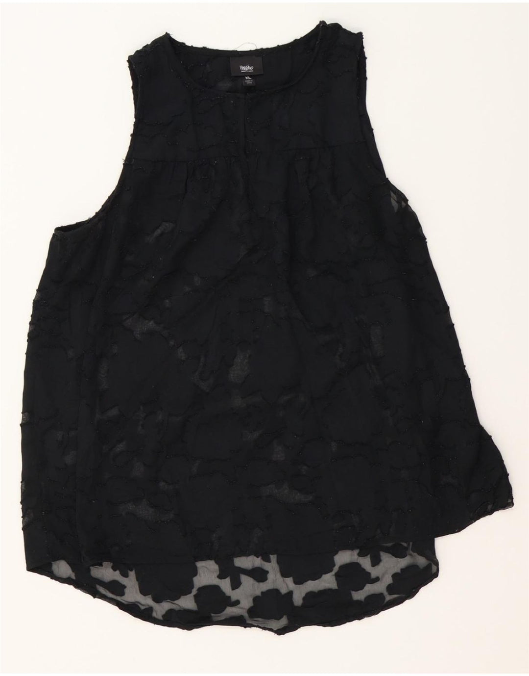 MOSSIMO Womens Lace Sleeveless See Through Top UK 18 XL Black Vintage Mossimo and Second-Hand Mossimo from Messina Hembry 