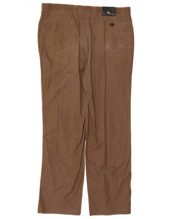 Trussardi Mens Straight Casual Trousers W38 L31 Brown