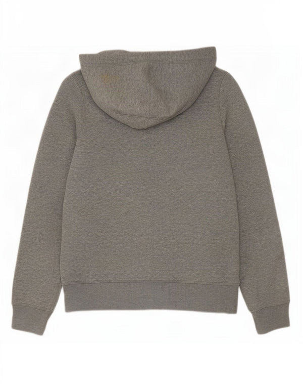 Converse Womens Zip Hoodie Sweater UK 16 Large Grey Cotton