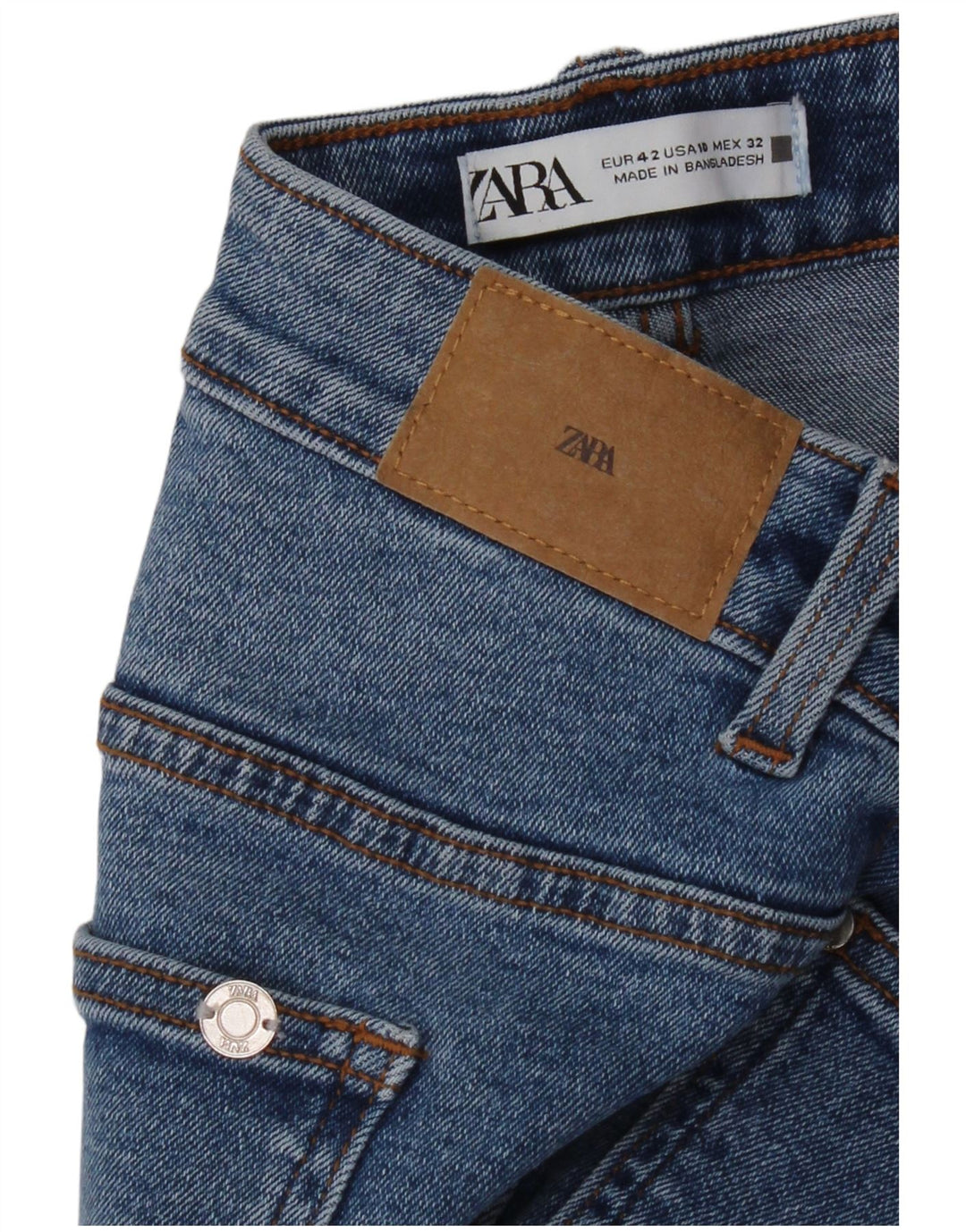 Zara Womens Straight Jeans EU 42 Large W32 L27 Blue