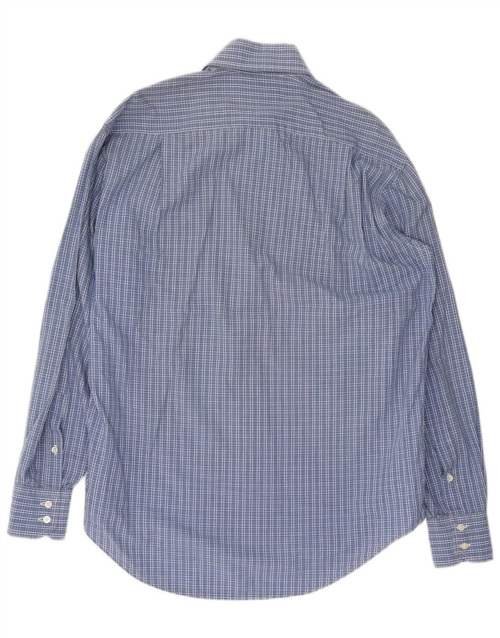 LUCIANO SOPRANI Mens Shirt Large Blue Check