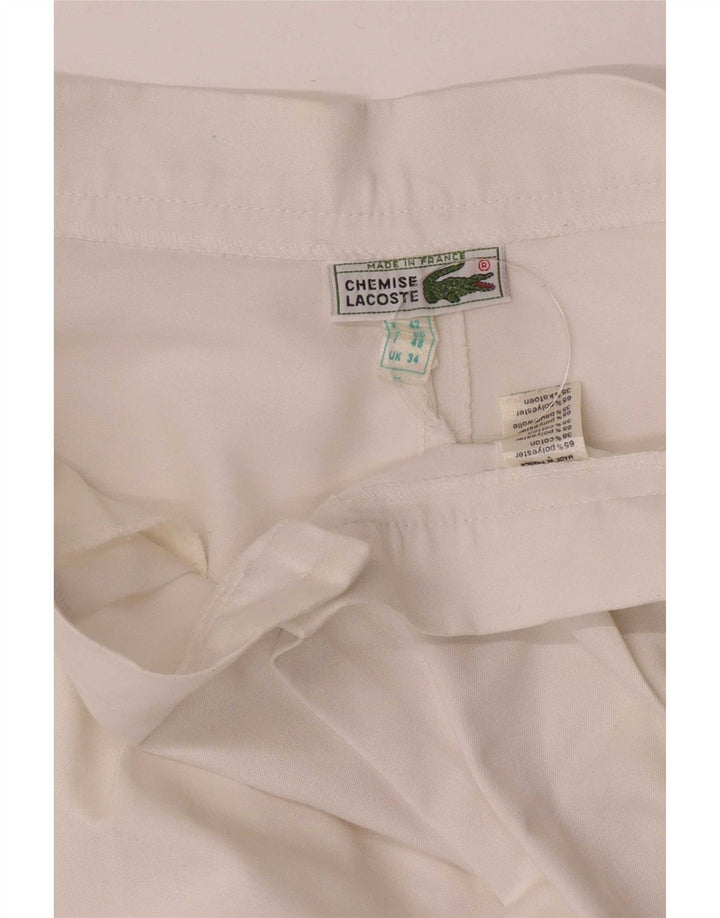 Lacoste Mens Casual Shorts W30 Small White Polyester