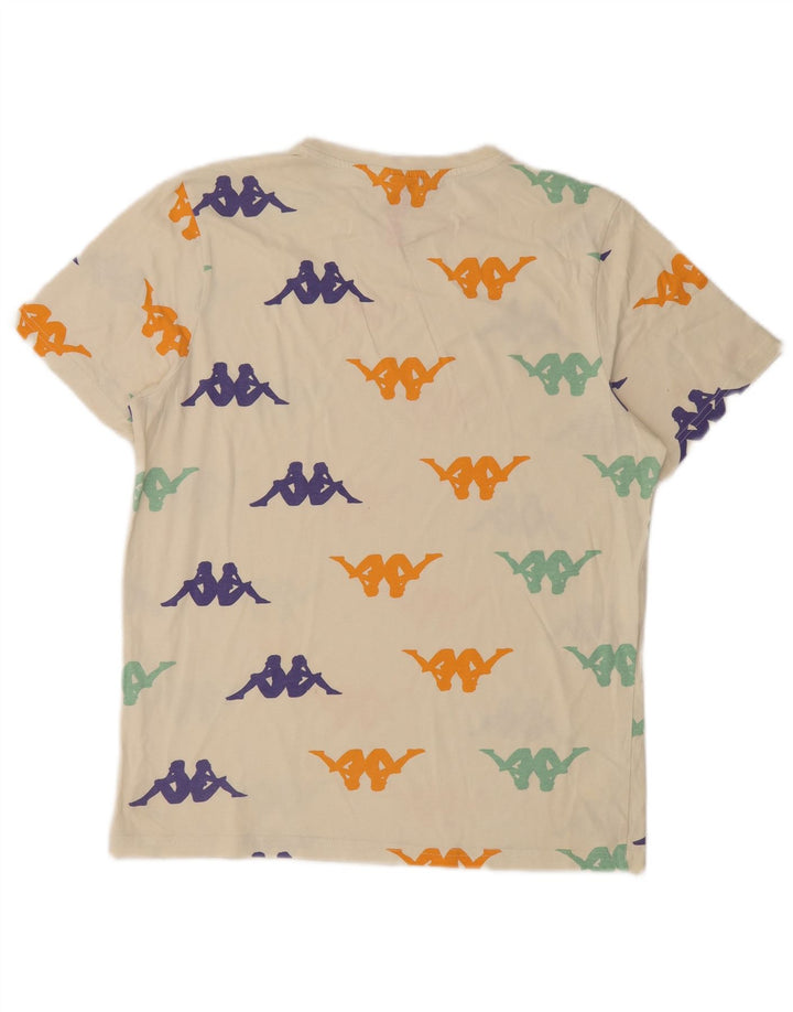 Kappa Mens Graphic T-Shirt Top Medium White