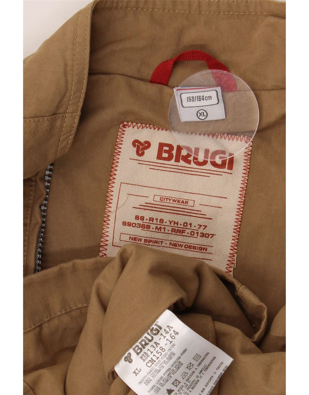 Brugi Boys Bomber Jacket 13-14 Years XL Brown Cotton