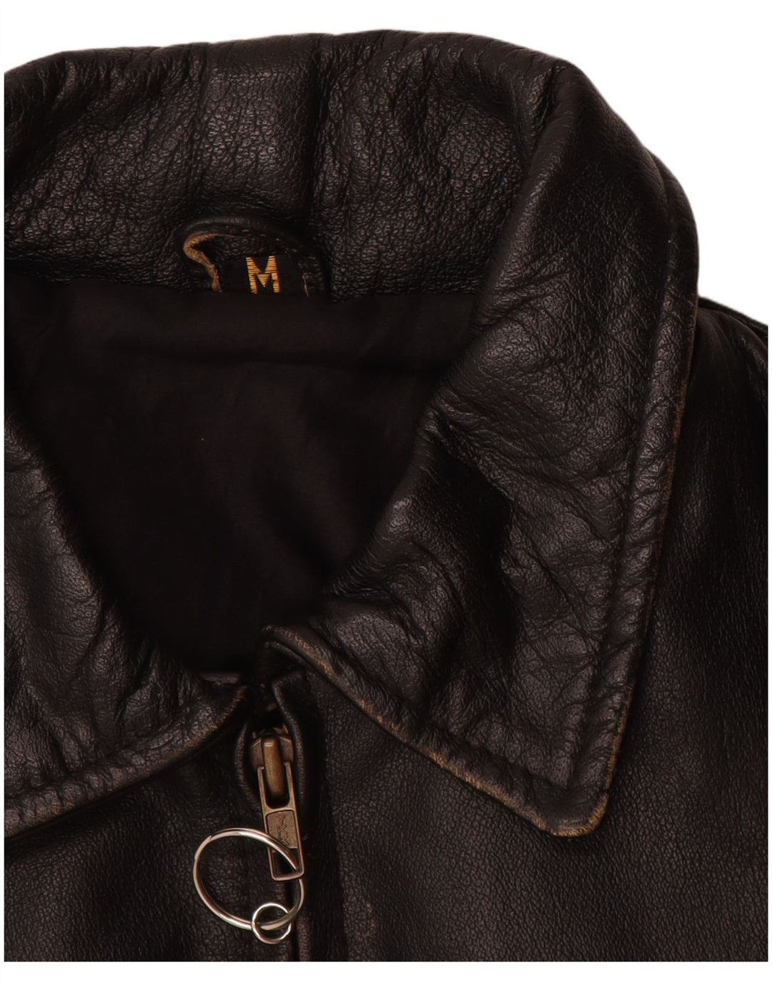 Vintage Mens Leather Jacket UK 38 Medium Black Leather
