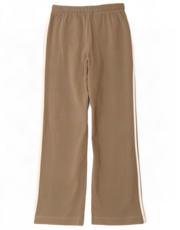 Adidas Womens Tracksuit Trousers UK 12 Medium Khaki Cotton