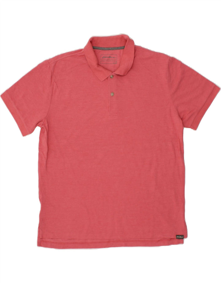 EDDIE BAUER Mens Polo Shirt Large Pink Cotton Vintage Eddie Bauer and Second-Hand Eddie Bauer from Messina Hembry 
