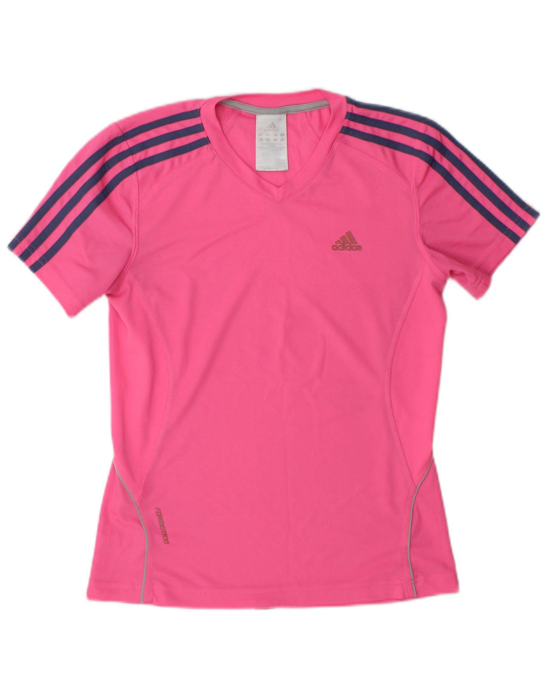 Adidas Womens T-Shirt Top UK 8 Small Pink Polyester