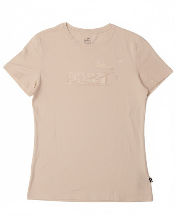 PUMA Girls Graphic T-Shirt Top 15-16 Years White Cotton