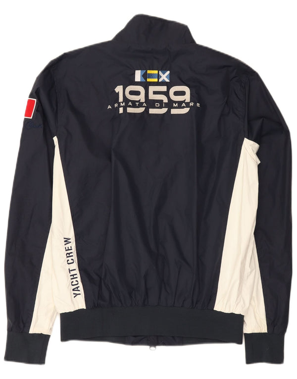Armata Di Mare Mens Tracksuit Top Jacket IT 46 Small Navy Blue Colourblock