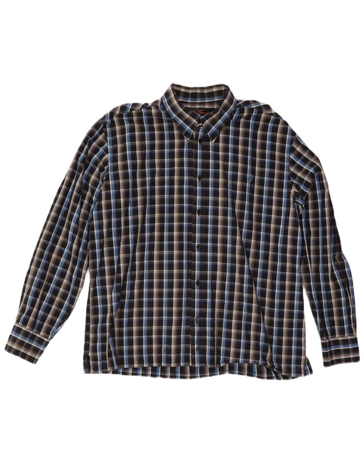 Ben Sherman Mens Shirt 2XL Black Check Cotton