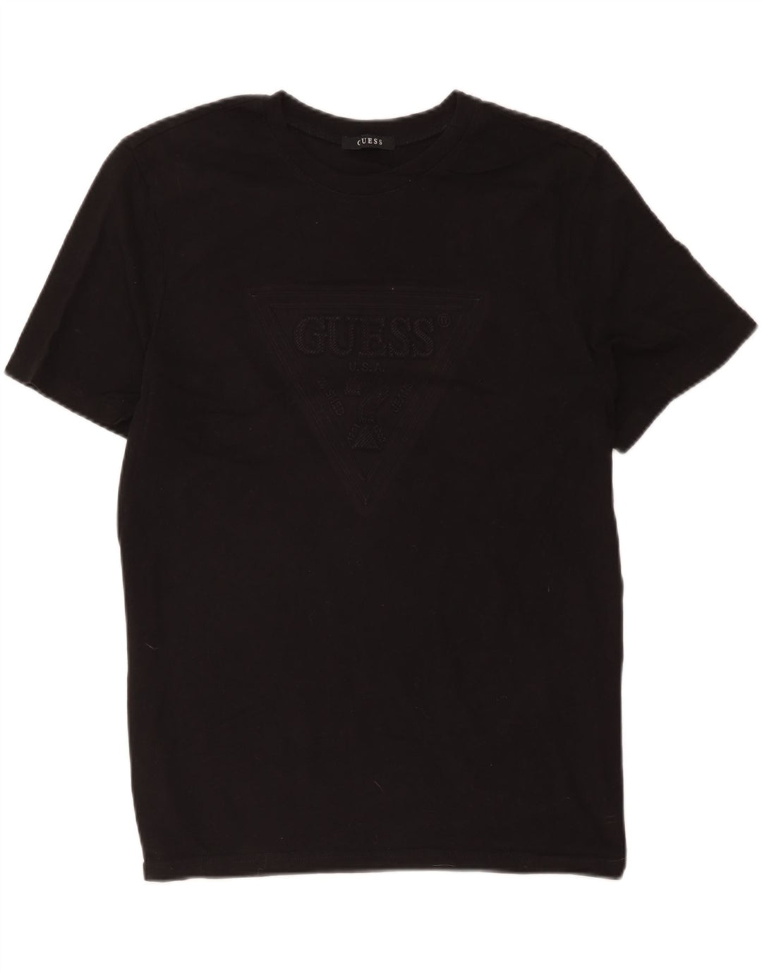 Guess Mens Graphic T-Shirt Top Medium Black
