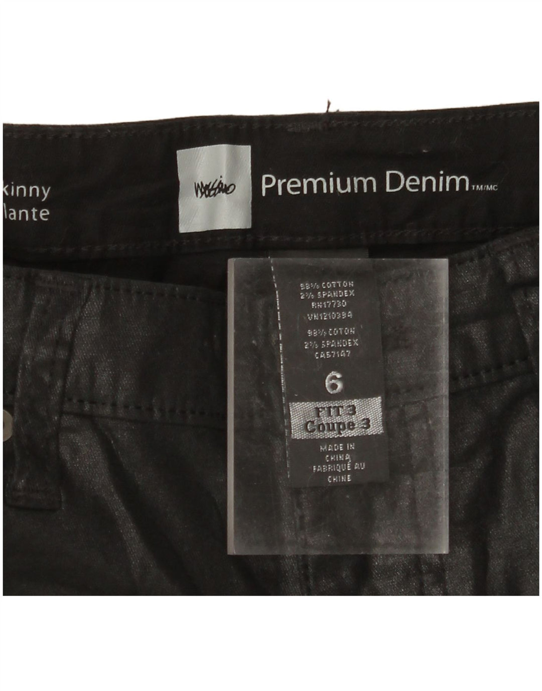 MOSSIMO Womens Skinny Casual Trousers US 6 Medium W30 L32 Black Cotton