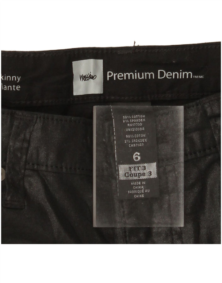 MOSSIMO Womens Skinny Casual Trousers US 6 Medium W30 L32 Black Cotton