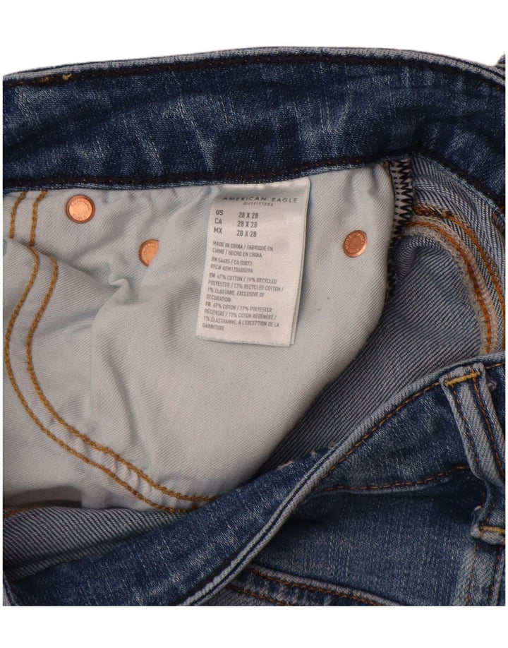 AMERICAN EAGLE Womens Airflex Distressed Straight Jeans W28 L28  Blue