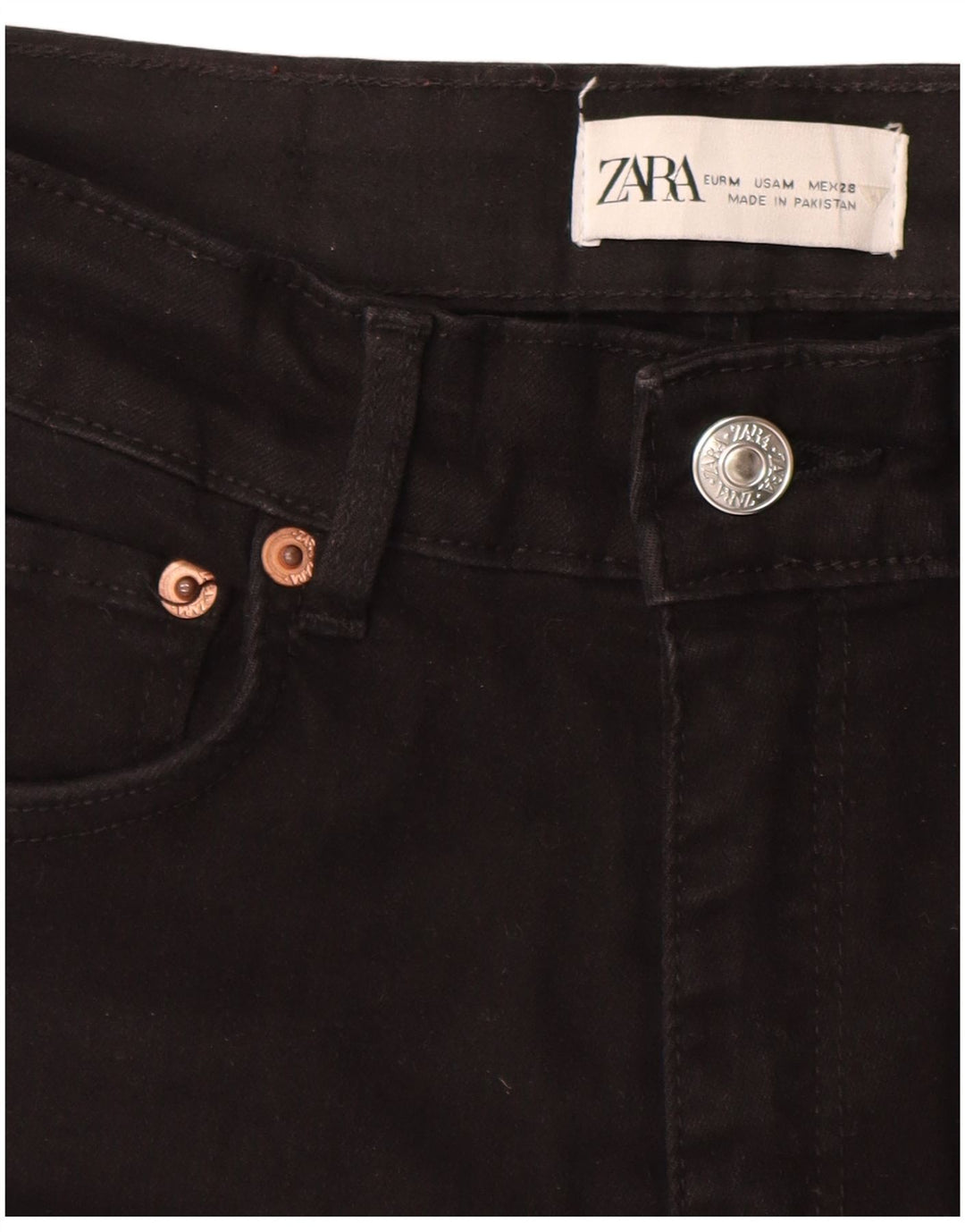 Zara Womens Skinny Jeans Medium W28 L28 Black