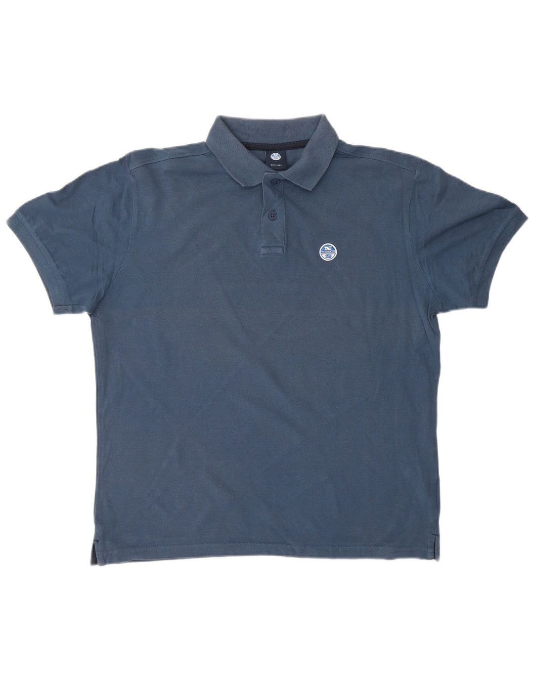 NORTH SAILS Mens Polo Shirt Medium Navy Blue Cotton