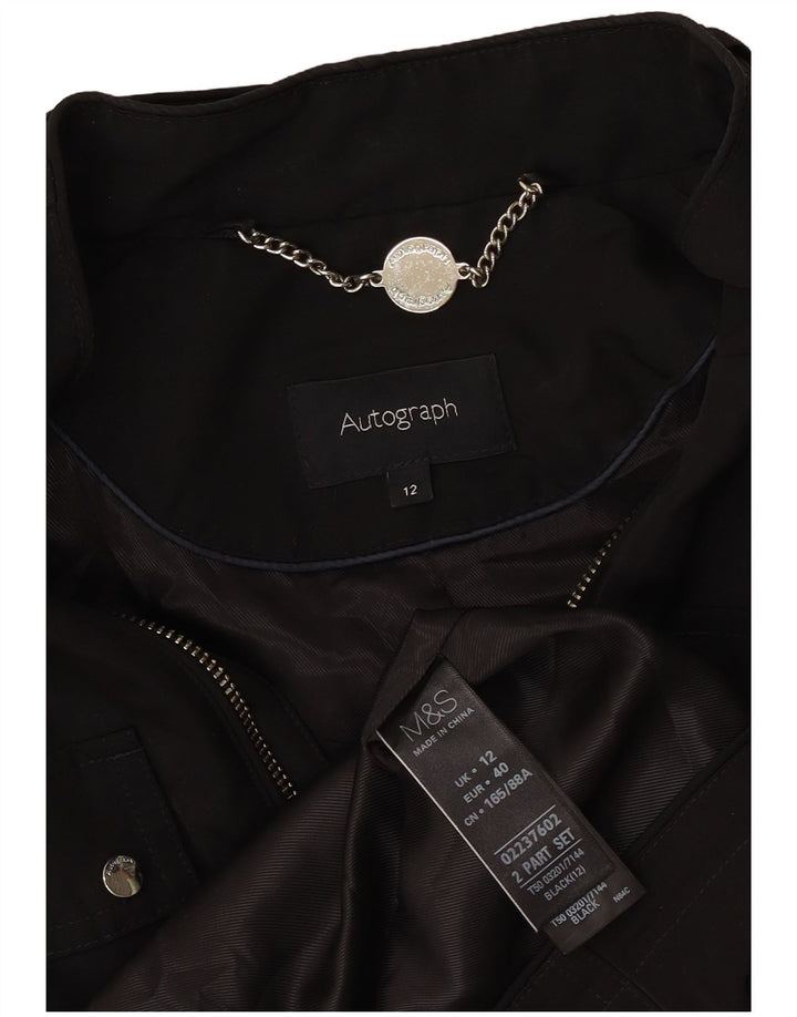 Marks & Spencer Womens Autograph Utility Jacket UK 12 Medium Black