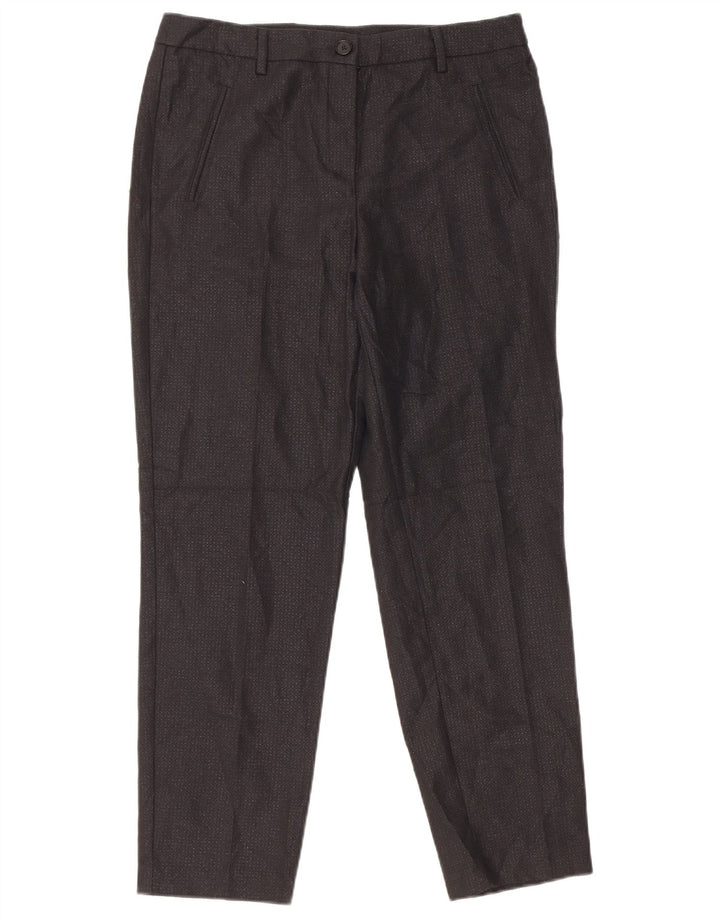 Benetton Womens Chino Trousers UK 12 Medium W32 L27  Black Polyester