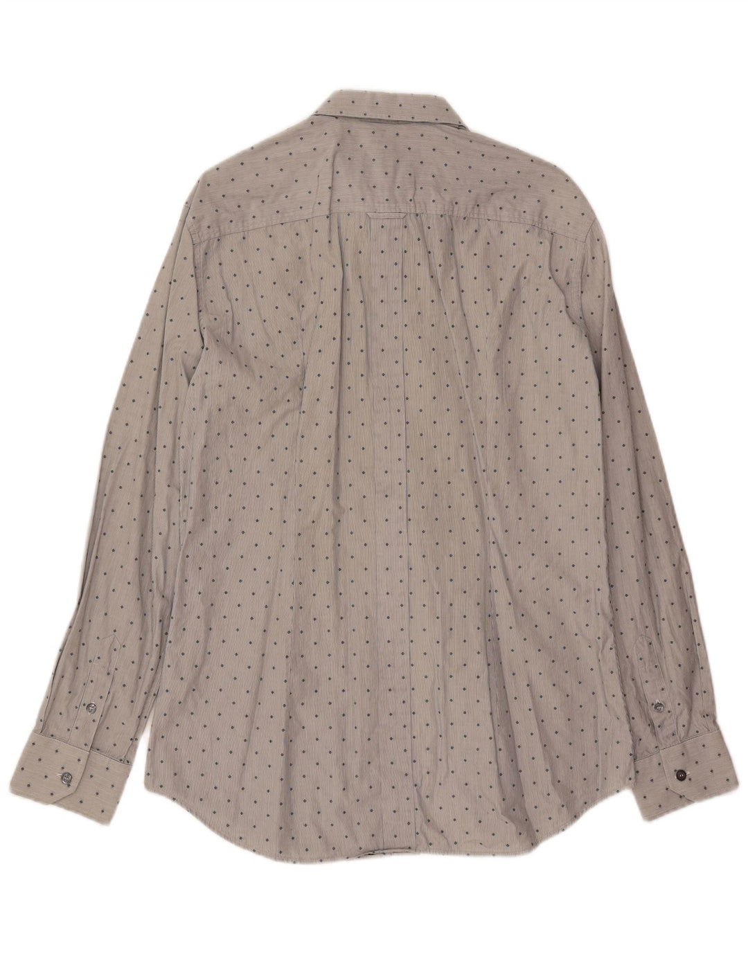 DOLCE & GABBANA Mens BRAD Shirt Medium Grey Spotted Cotton