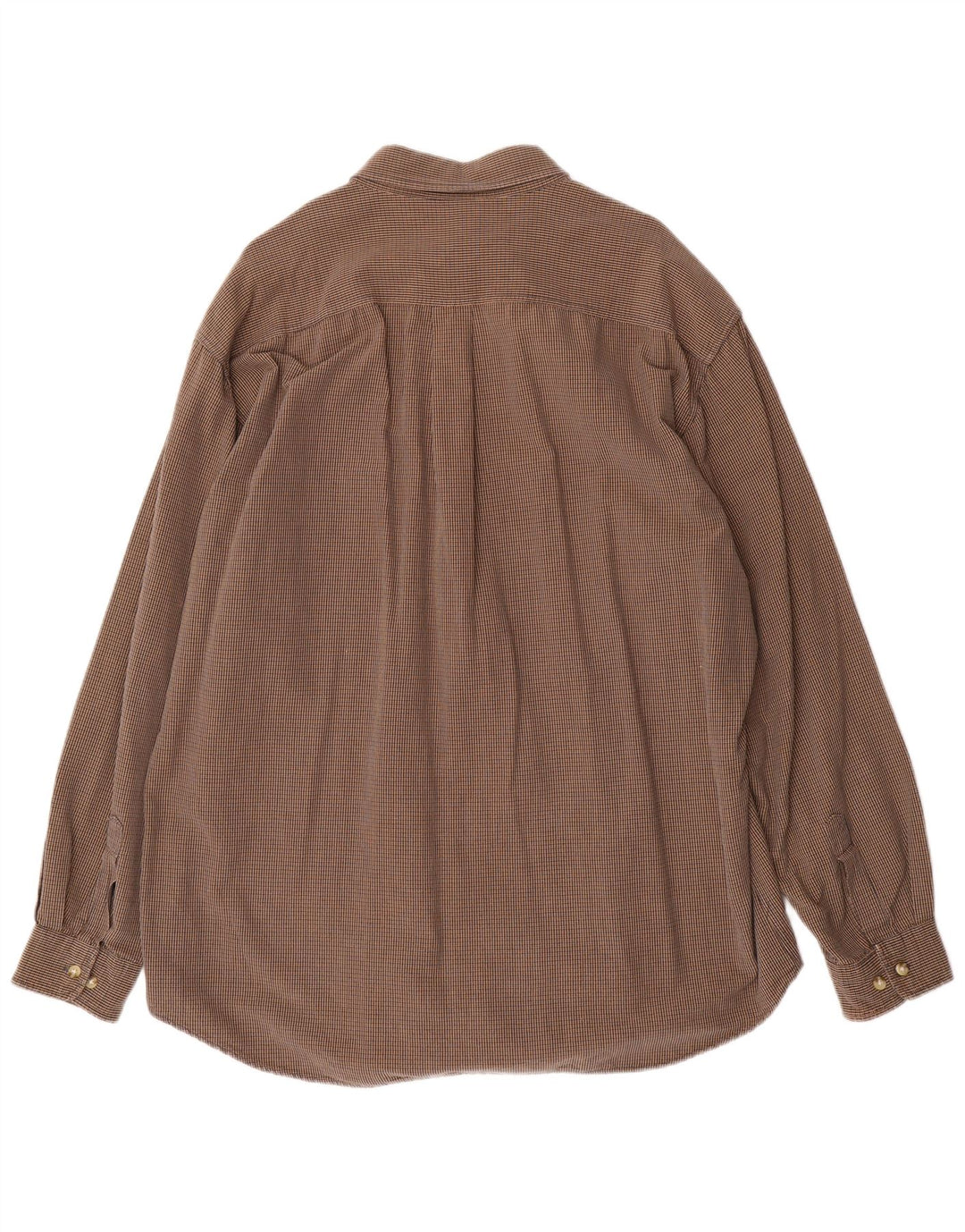 Dockers Mens Shirt XL Brown Check Cotton