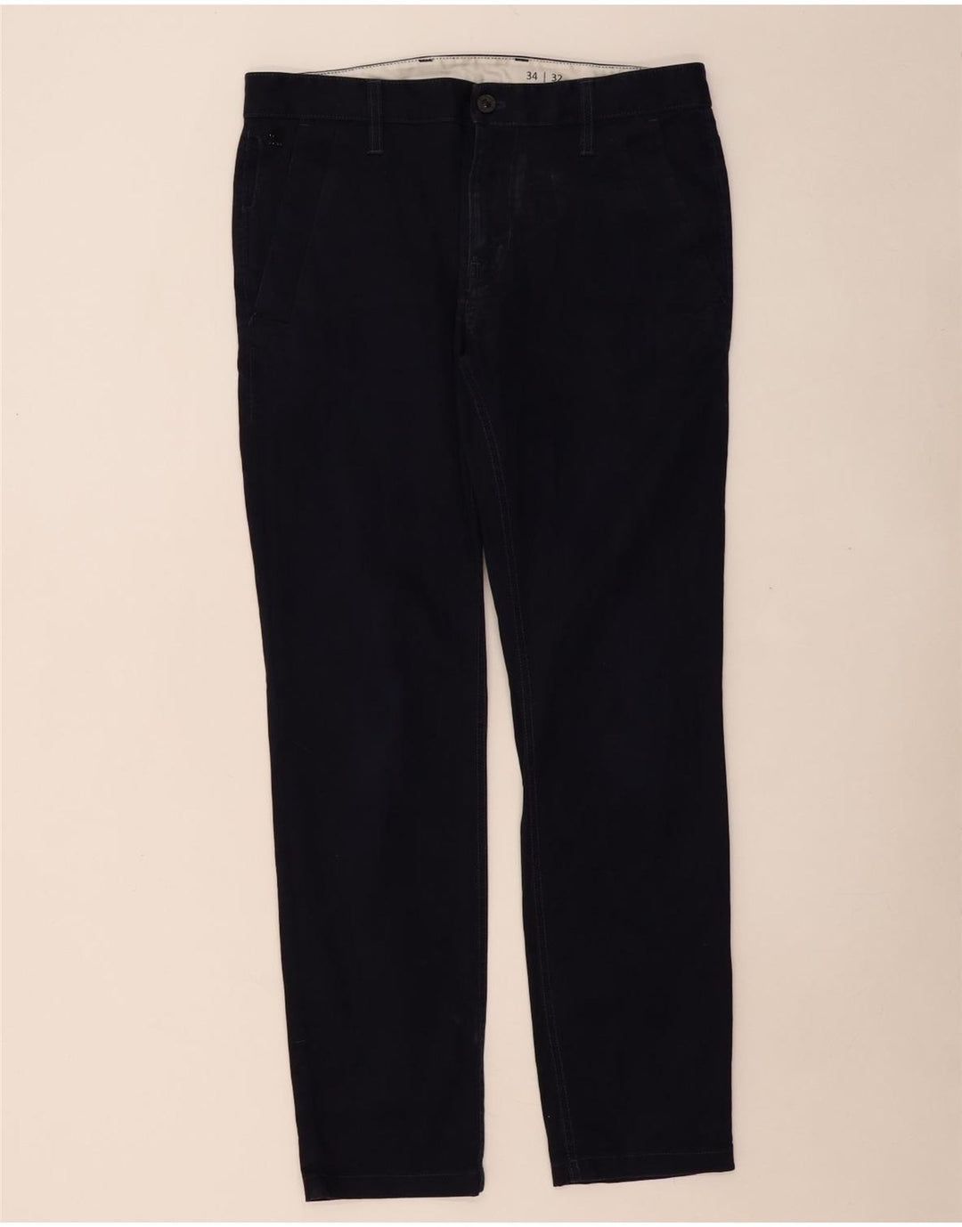 G-STAR Mens Slim Chino Trousers W34 L32 Navy Blue Cotton