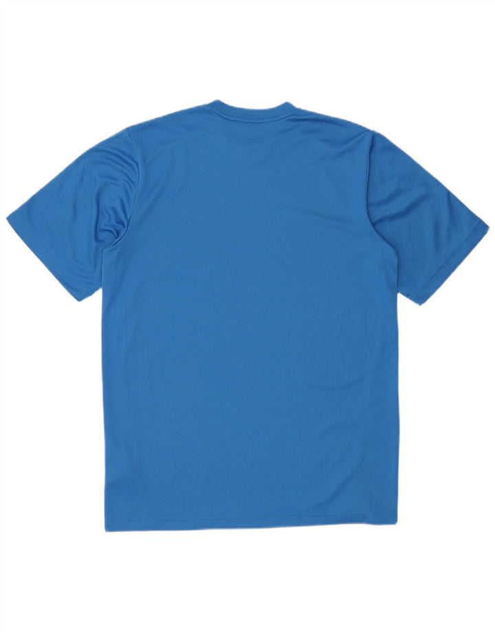 ADIDAS Mens T-Shirt Top Medium Blue Polyester