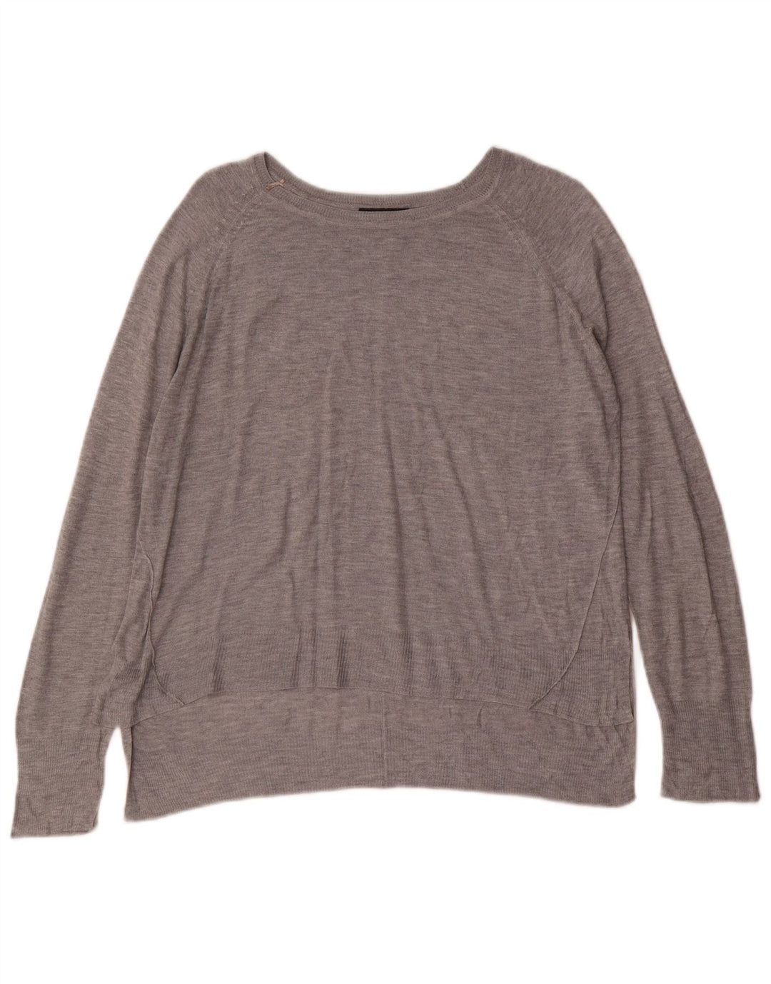 Zara Womens Boat Neck Jumper Sweater UK 14 Medium Grey